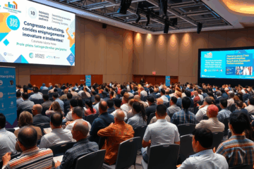 Participantes do 3º Congresso Sul-Mato-Grossense discutindo inovação e tecnologia para cidades digitais.