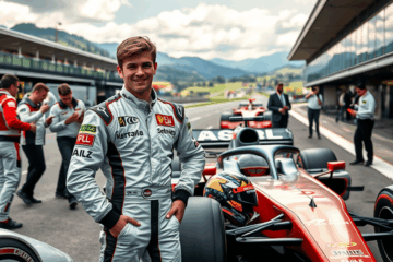 Gabriel Bortoleto durante os treinos livres do GP da Áustria, mostrando confiança e bom desempenho com sua equipe.