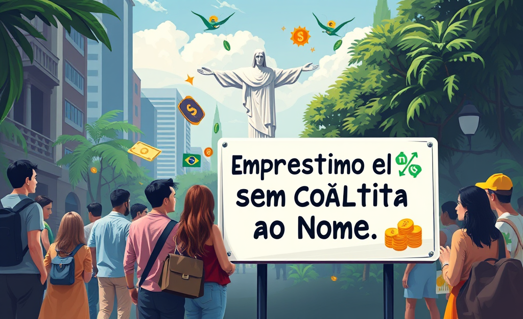 Pessoa revisando contrato de empréstimo sem consulta ao nome