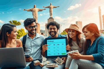 Imagem de um formulário online para solicitação de empréstimo com várias opções de valores e prazos.