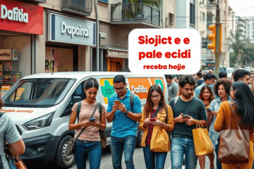 Imagem de um entregador em uma motocicleta entregando um pacote no mesmo dia, simbolizando a conveniência e agilidade das entregas rápidas.