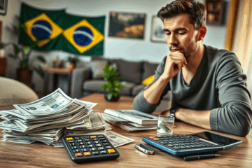 Imagem ilustrativa de dinheiro sendo usado para pagar contas ou investido.