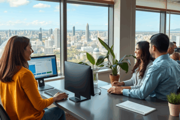 Pessoa analisando opções de empréstimo online, buscando a melhor condição financeira com taxas acessíveis.