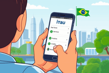 Captura de tela do aplicativo Itaú mostrando opções de crédito