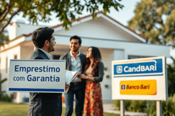 Imagem de um contrato de empréstimo seguro do Banco Bari com garantia de imóvel.