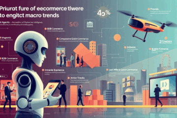 Imagem representativa da influência da Inteligência Artificial no e-commerce e suas principais macrotendências.