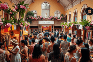 Feira das Magnólias: evento cultural promovendo moda circular e empreendedorismo feminino com brechós e oficinas sobre sustentabilidade.
