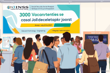 Imagem informativa sobre o concurso do INSS para analista do seguro social, com detalhes das áreas e requisitos.