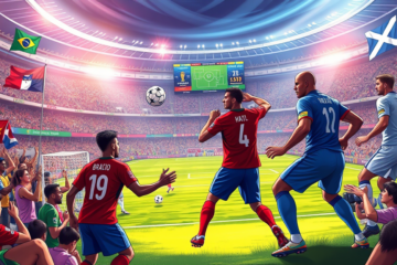 Imagem dos adversários do Brasil na Copa do Mundo 2026, incluindo Marrocos, Haiti e Escócia.