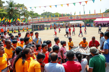 Atletas da delegação de Birigui competindo em diversas modalidades nos Jogos Abertos do Interior.