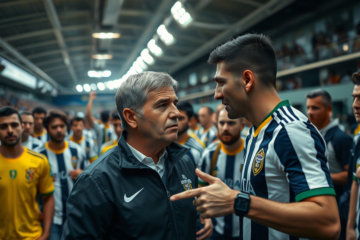 Dorival Júnior respondendo a torcedores após a final da Copa do Brasil.