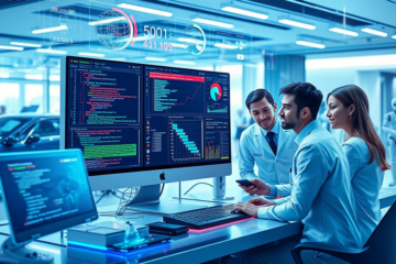 Imagem representativa do sistema de IA MiMo-V2-Flash, destacando sua velocidade e eficiência em tarefas complexas e codificação.