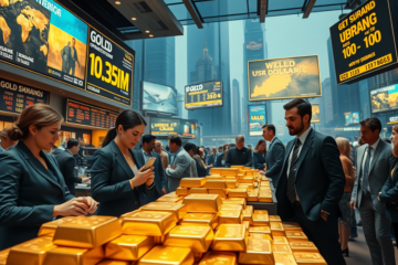 Imagem ilustrativa sobre a valorização do ouro em contextos de tensões geopolíticas e instabilidade financeira.