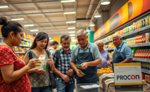 Imagem que representa a renovação do acordo entre o Procon e redes de supermercados, evidenciando os direitos do consumidor.