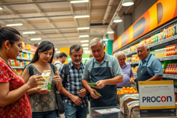 Imagem que representa a renovação do acordo entre o Procon e redes de supermercados, evidenciando os direitos do consumidor.