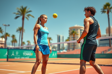 Aryna Sabalenka e Nick Kyrgios durante a 'Batalha dos Sexos' em Dubai, em busca de revanche após uma derrota polêmica.