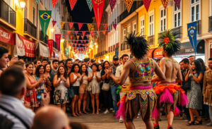 Festival Precárias com a participação de artistas queer, promovendo resistência e visibilidade na arte.