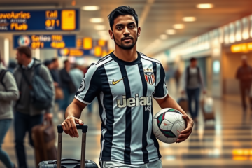 Ángelo Preciado, novo lateral-direito do Atlético-MG, durante apresentação no clube.