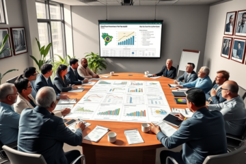 Representação do impacto do novo Plano de Reconstrução e Transformação do Brasil na autoridade monetária e na regulação do mercado financeiro.