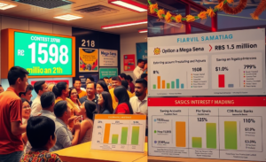 Mega-Sena concurso 2978 com prêmio de R$ 145 milhões e informações sobre rentabilidade de investimentos.