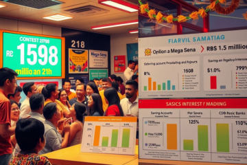 Mega-Sena concurso 2978 com prêmio de R$ 145 milhões e informações sobre rentabilidade de investimentos.