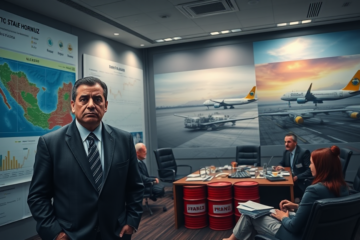 Imagem representativa da instabilidade econômica global e seus efeitos na economia brasileira.