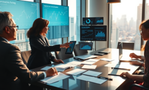 Relatório sobre a crise econômica global e o impacto da inteligência artificial nas ações e desemprego.