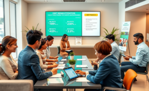 Cliente utilizando a ferramenta Minhas Finanças do Banco do Brasil para gerenciar dívidas.