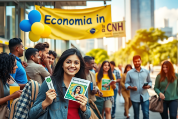 Gráfico mostrando a economia total de R$ 1,8 bilhão na obtenção da CNH no Brasil.
