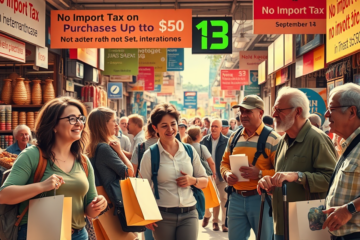 Imagem ilustrativa sobre a isenção do imposto de importação em compras internacionais.