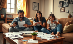 Gráfico demonstrando o aumento da inadimplência e taxas de juros no país, destacando o impacto na economia das famílias.