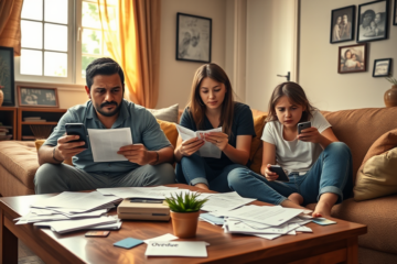 Gráfico demonstrando o aumento da inadimplência e taxas de juros no país, destacando o impacto na economia das famílias.