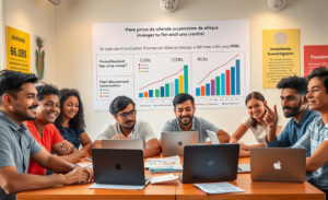 Gráfico mostrando o interesse dos brasileiros em aprender sobre investimentos e as barreiras que os impedem.