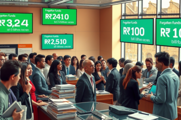 Dinheiro esquecido em bancos disponível para resgate através do Sistema de Valores a Receber.