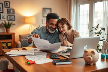 Casal discutindo organização financeira e regras claras para um casamento saudável.
