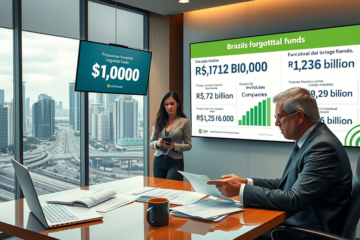 Imagem ilustrativa sobre recursos financeiros esquecidos em instituições, destacando os valores disponíveis para resgate.